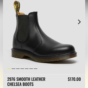 Dr Martens - 2976 Smooth Leather Chelsea Boots, Black, Size 9